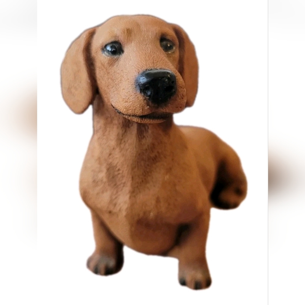 Vintage Daschund Weiner Dog Sitting Figurine Castagna Italy 1988 5.5 Inches